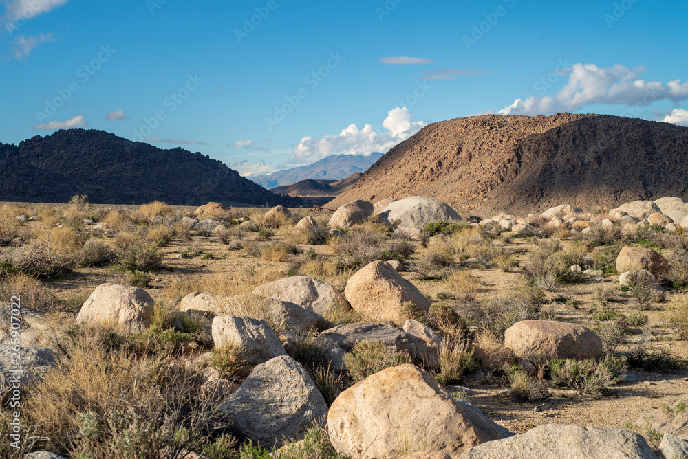California desert landscape in the Sierra Nevada Alabama Hills