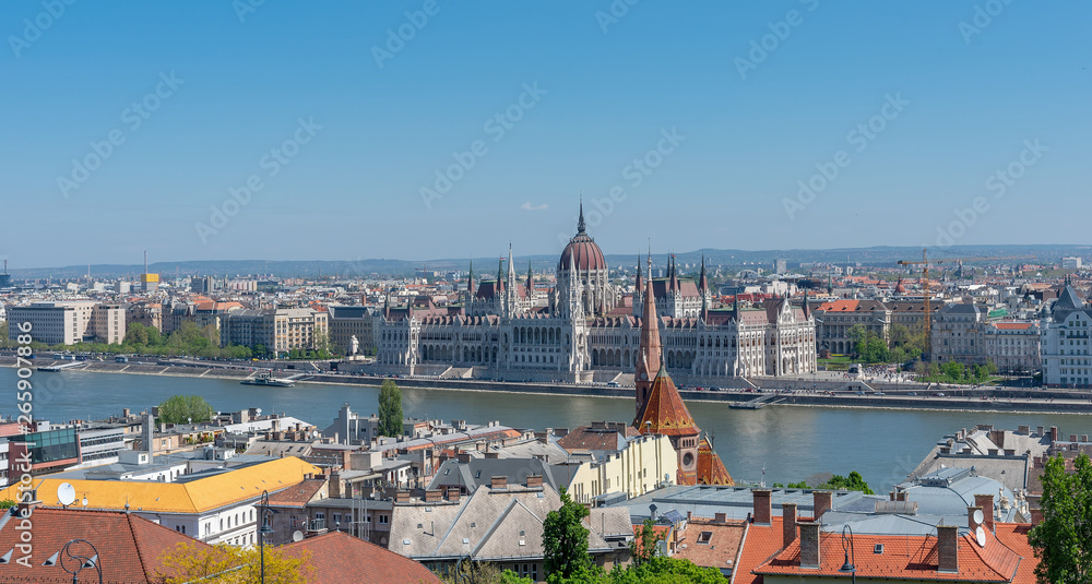 Danube and Hungary Parliament - Budapest - Hungary