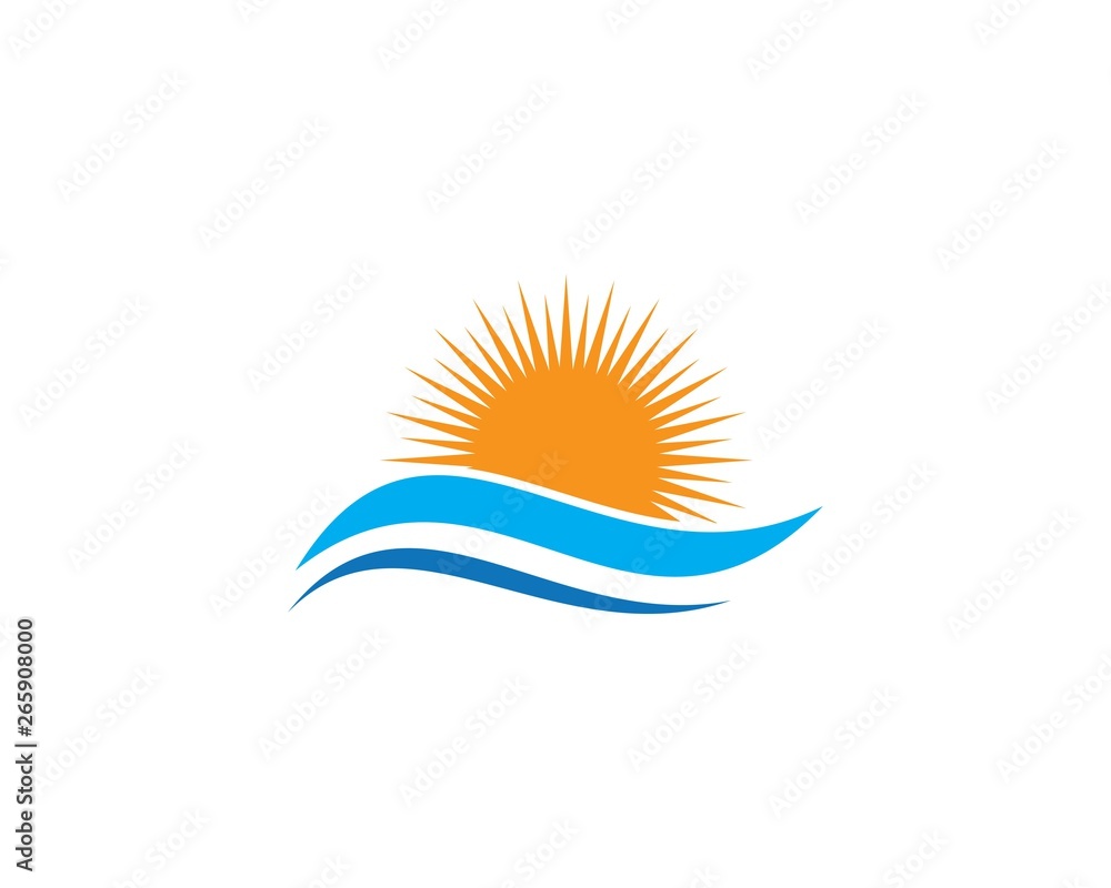 Water wave Logo Template Water wave Logo Template