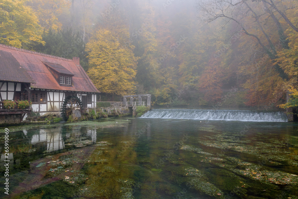 Fototapeta premium Mühle am Blautopf