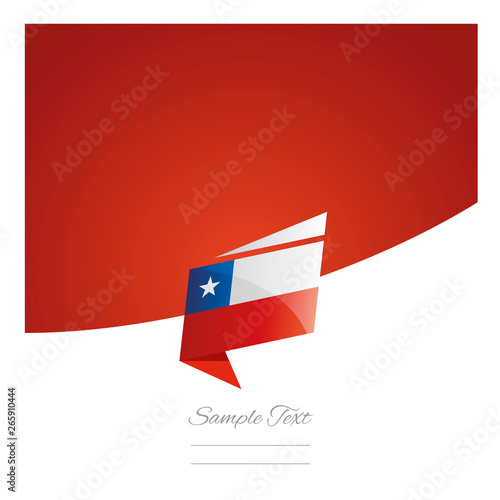 New abstract Chile flag origami red background vector