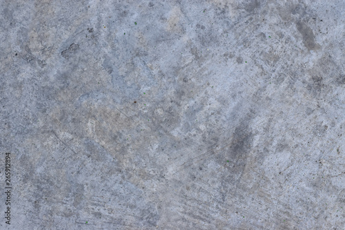 Grunge blue concrete wall with crack and stains in industrial building. Cement texture for design and background.