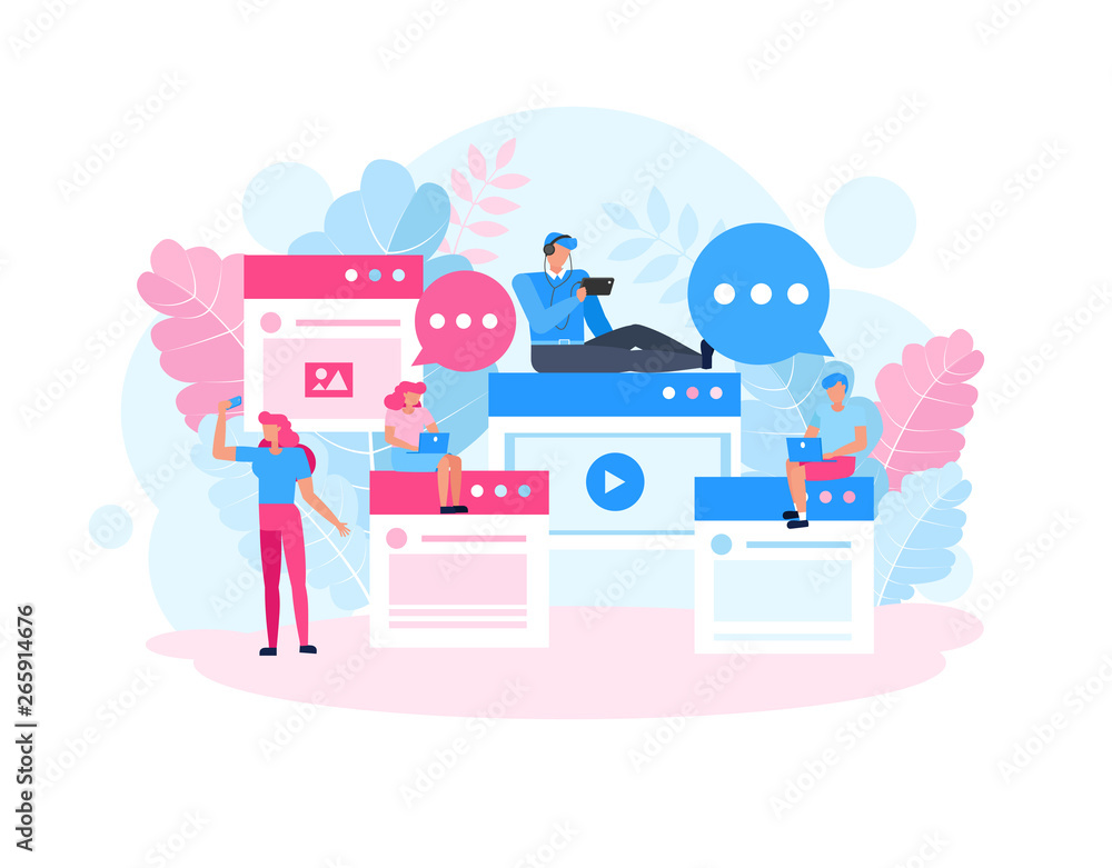 Family character vector design. Concept social media time. no2 Family character vector design. Concept social media time. no2