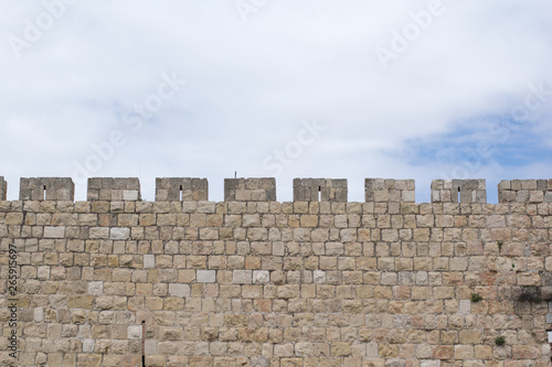 view of the city , wall and architecture in Jerusalem Israel 