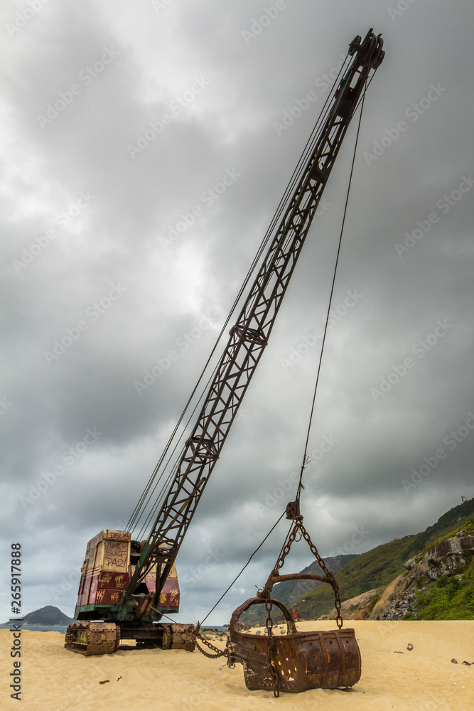 The nostalgia of a day with clouds at Macumba Beach, Rio de Janeiro