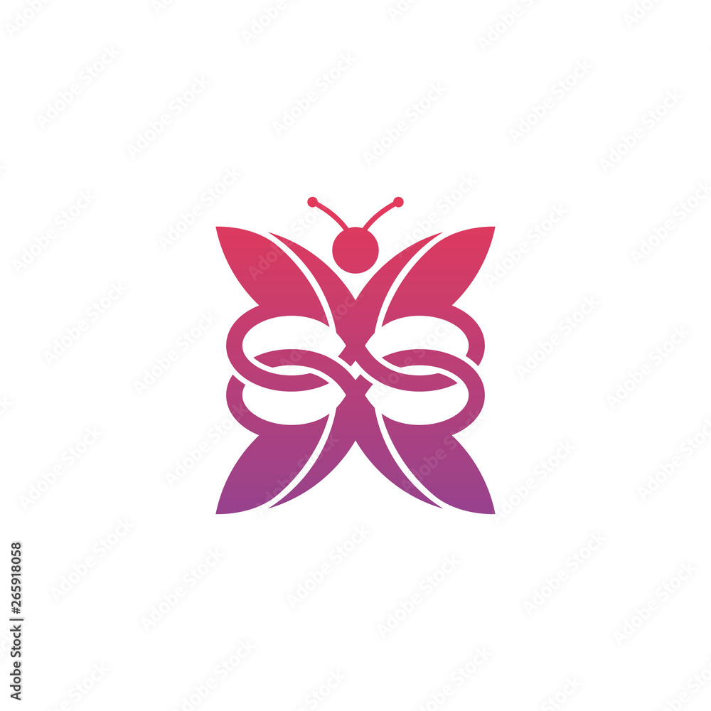 Infinity Butterfly Logo - Vector logo template Infinity Butterfly Logo - Vector logo template