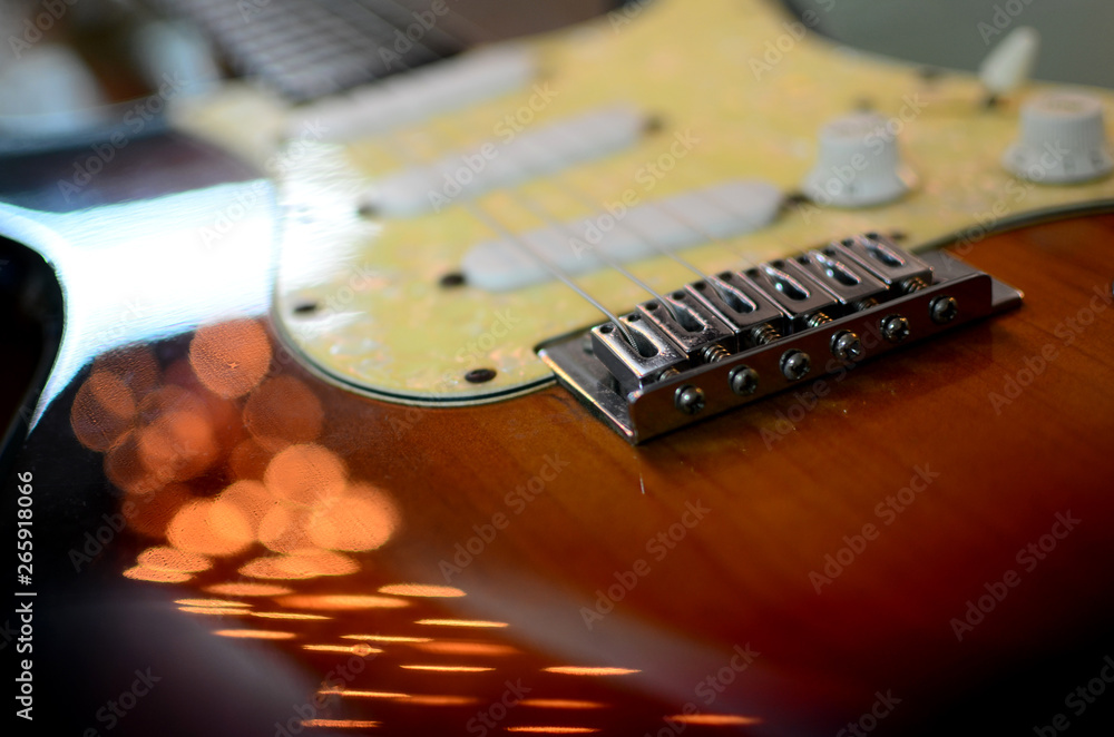 Fototapeta premium Electric guitar macro abstract