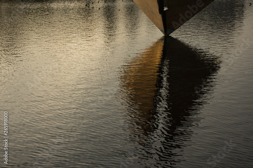 reflection of pyramid on water
