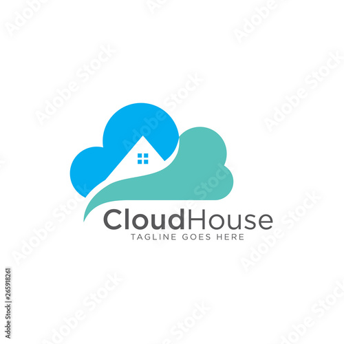 Cloud House Logo - Vector logo template