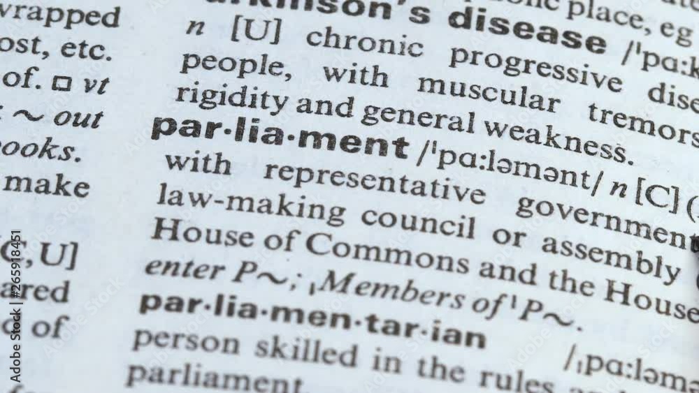 Parliament word in english dictionary, lawmaking council in state government Parliament word in english dictionary, lawmaking council in state government