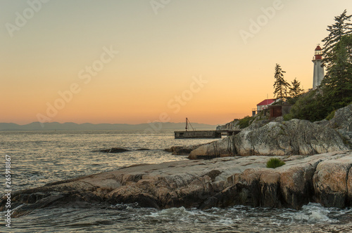 lighthouse at sunset
