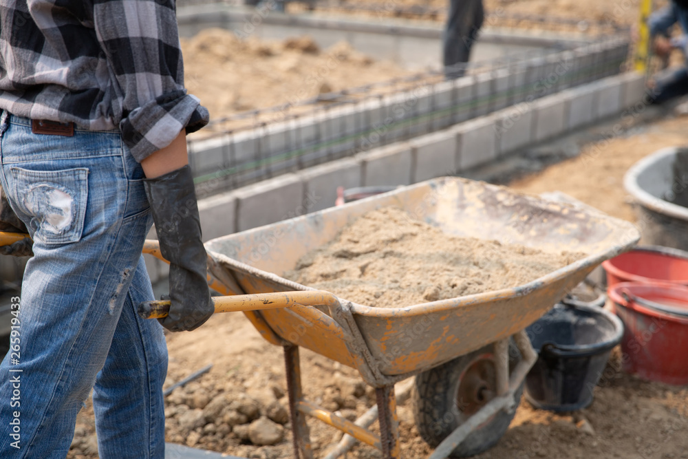 steel bar on site of construction