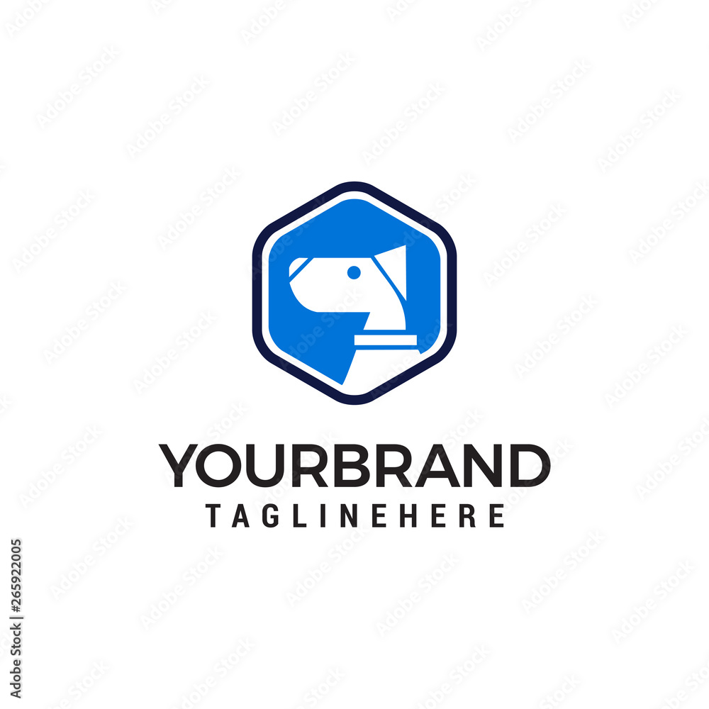 pet dog logo design concept template vector pet dog logo design concept template vector