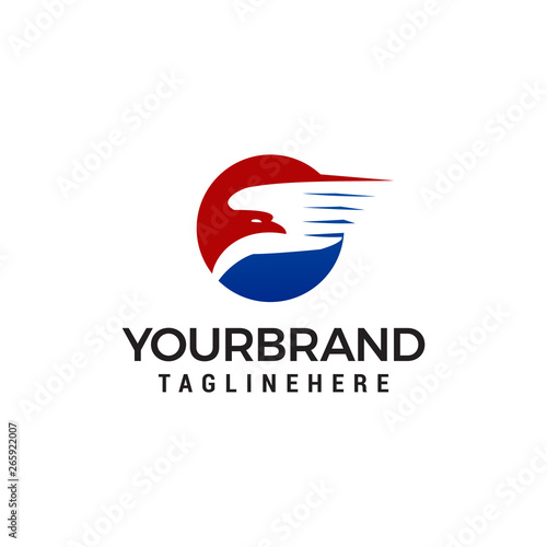 Free Download Eagle wing and head logo design concept template vector - GFXLoad
