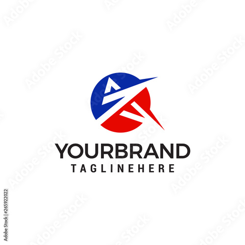 Free Download A Letter star circle logo design concept template vector - GFXLoad
