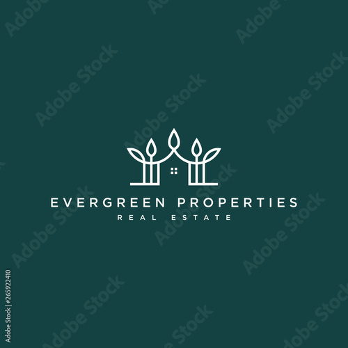Evergreen Properties Logo - Vector logo template