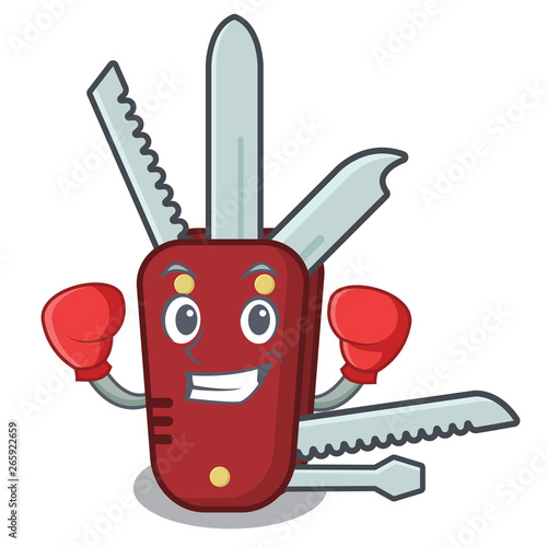 Boxing penknife isolated with in the mascot