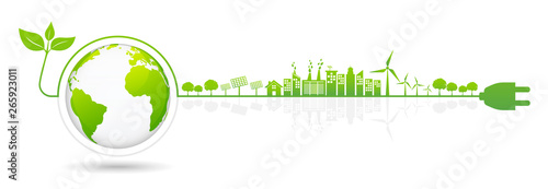 Banner design elements for sustainable energy development,