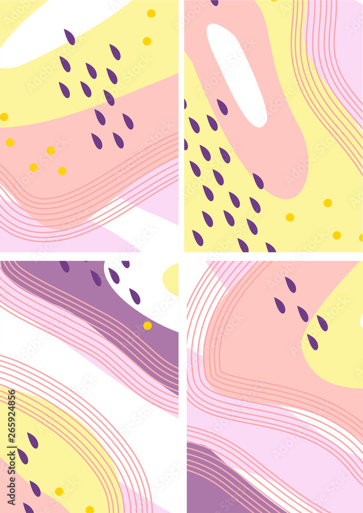 Set of colorful abstract illustrations / backgrounds Set of colorful abstract illustrations / backgrounds