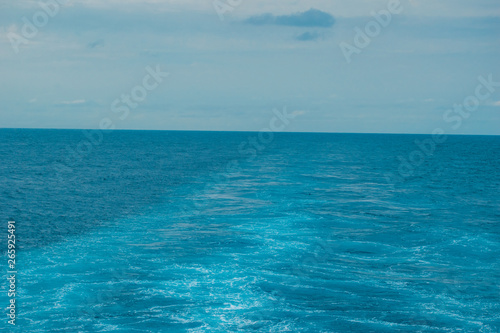 Ship's Wake in Caribbean Sea