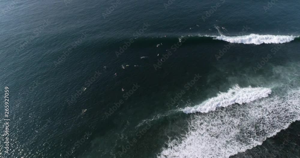Surf line up aerial video in famous point break. Tilt up drone video of surf. Airflow Creations outdoor lifestyle collection for travel and hospitality. La Libertad, El Salvador. Punta Roca. Surf line up aerial video in famous point break. Tilt up drone video of surf. Airflow Creations outdoor lifestyle collection for travel and hospitality. La Libertad, El Salvador. Punta Roca.