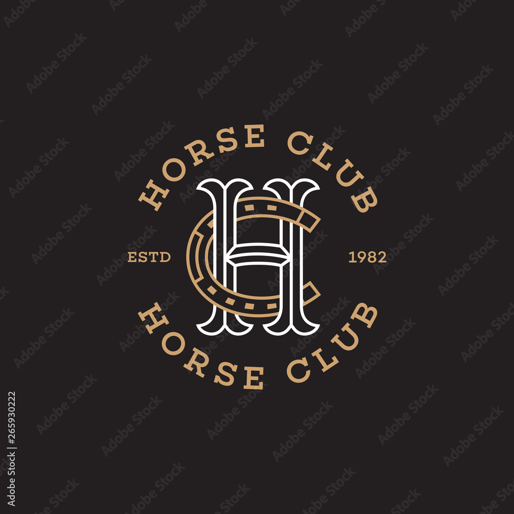 Fotografie Horse club monogram
