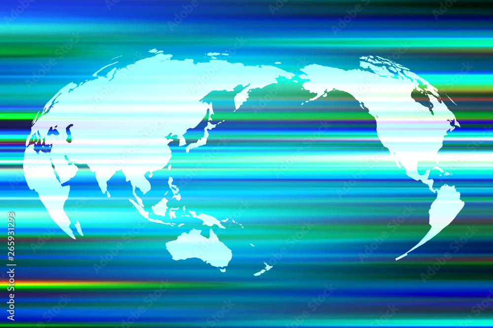 サイバー空間の中の世界地図 Stock イラスト Adobe Stock