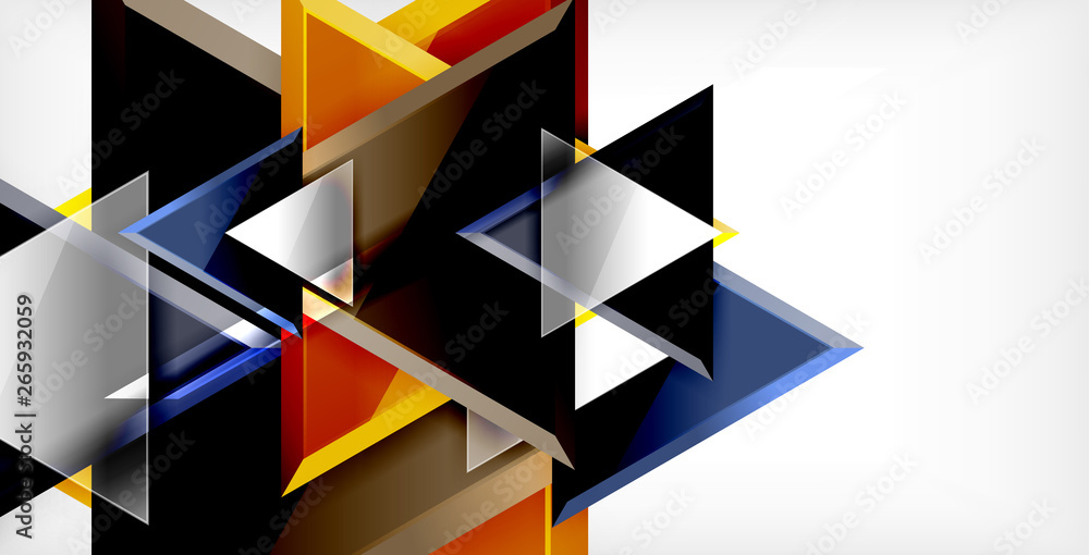 Glossy shiny triangles background Glossy shiny triangles background