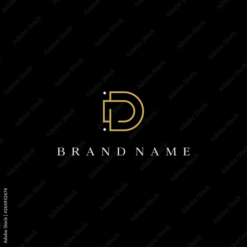 D initial luxury vector logo design D initial luxury vector logo design