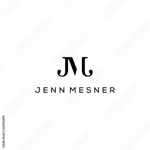 JM initial monogram logo design