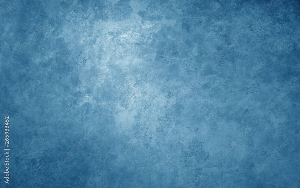 Blue background with texture. Soft shiny blue with mottled marbled old