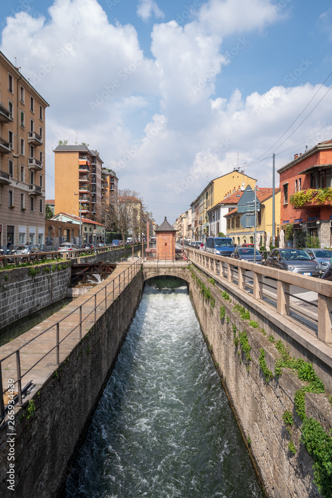 Naviglio Pavese canal in Milan