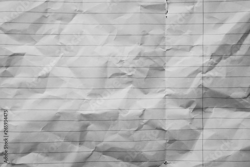 white crumpled paper background