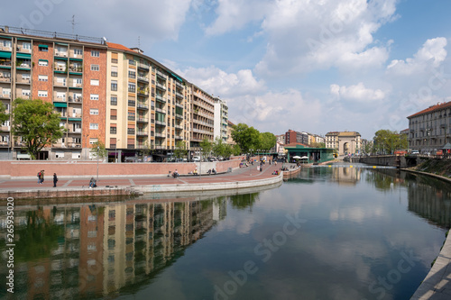 Darsena and Navigli district, Milan, Italy