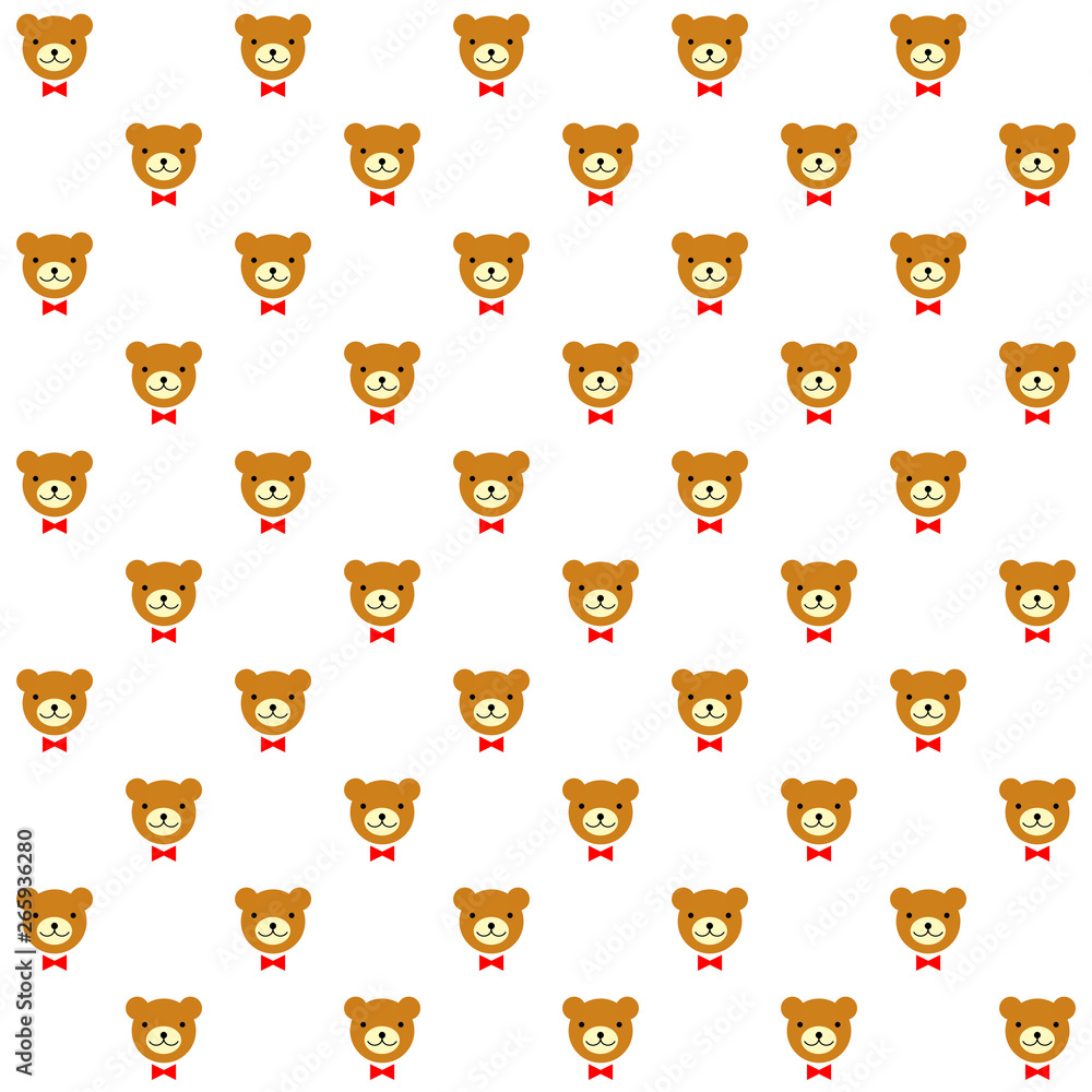クマ柄の背景 クマ柄の背景