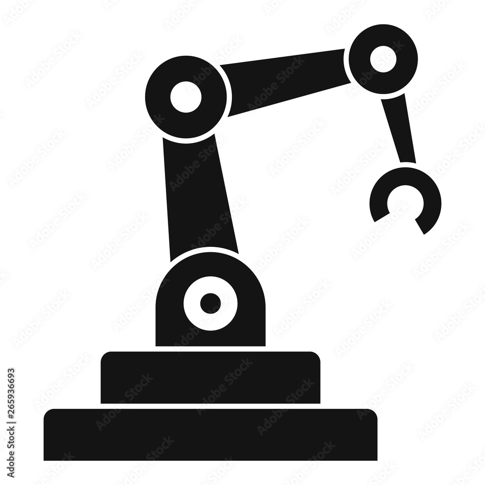 Car robot modern hand icon. Simple illustration of car robot modern hand vector icon for web design isolated on white background Car robot modern hand icon. Simple illustration of car robot modern hand vector icon for web design isolated on white background