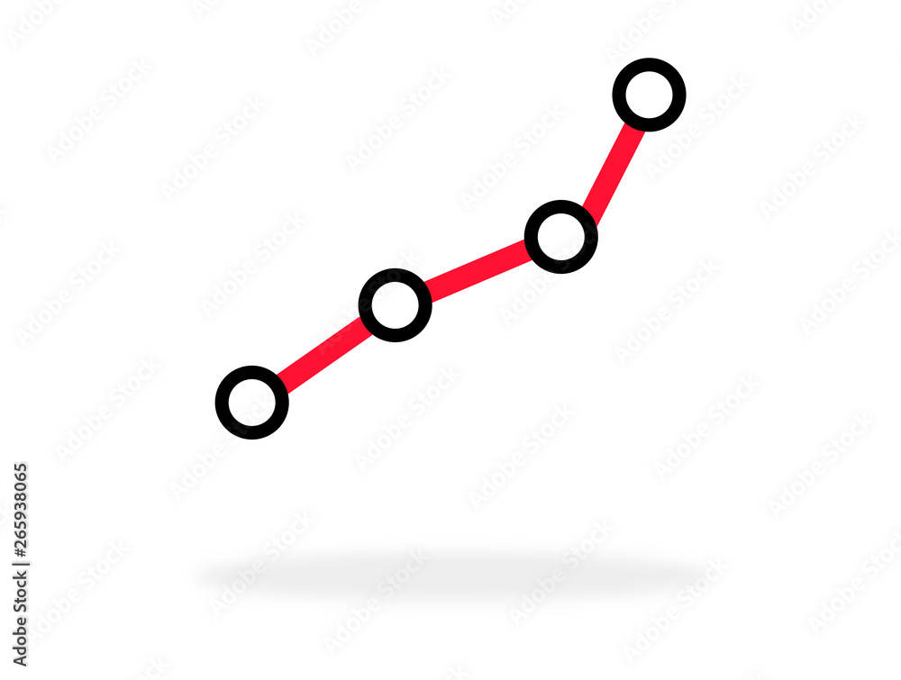 Kette als Symbol für Chart oder Entwicklung Kette als Symbol für Chart oder Entwicklung