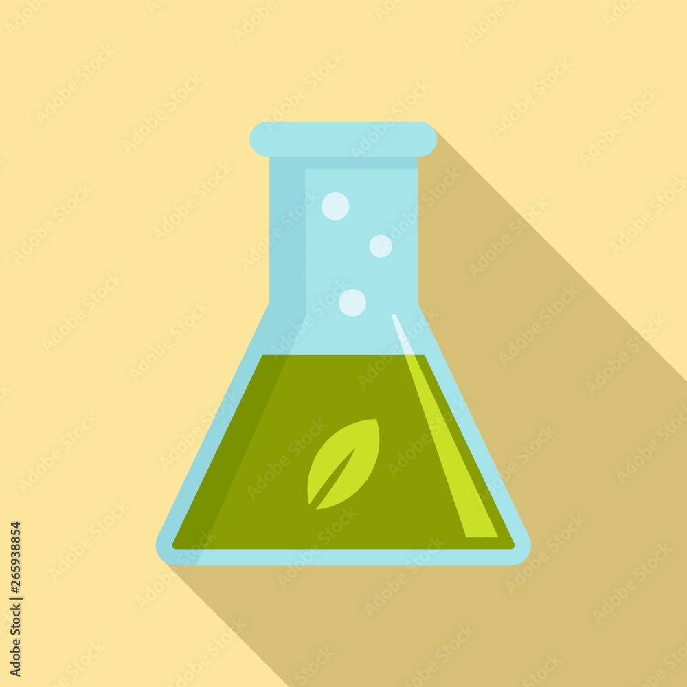 Bio fuel flask icon. Flat illustration of bio fuel flask vector icon for web design Bio fuel flask icon. Flat illustration of bio fuel flask vector icon for web design