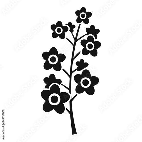 Rape plant icon. Simple illustration of rape plant vector icon for web design isolated on white background