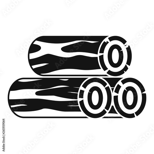Wood stack icon. Simple illustration of wood stack vector icon for web design isolated on white background