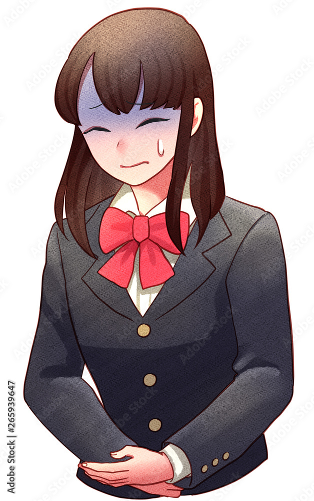 女子高生 腹痛 Stock イラスト Adobe Stock