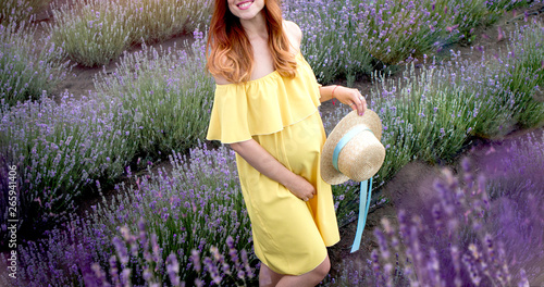 pregnant girl in the garden photo