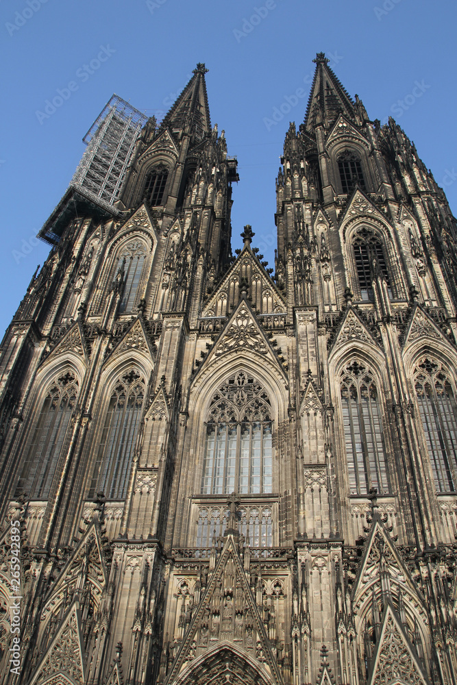 Cologne Cathedral facade, Germany.
