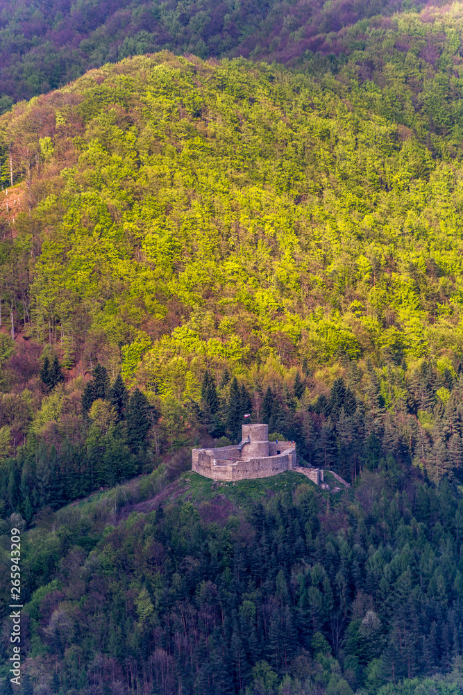 Nowo odbudowany zamek w Rytrze ,Beskid Sądecki.