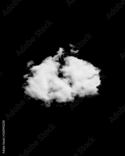 Clouds on black background #4 . free use for edited