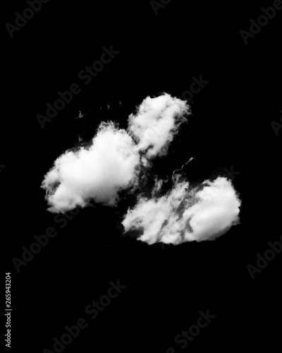 Clouds on black background #5 . free use for edited