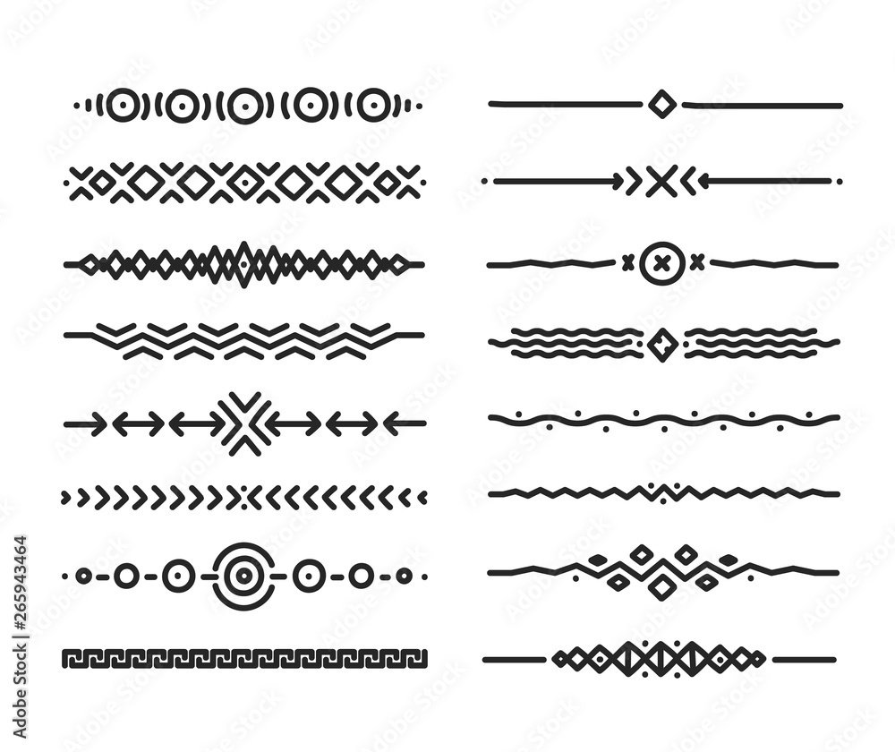 Hand drawn doodle style vector borders elements isolated on white background Hand drawn doodle style vector borders elements isolated on white background