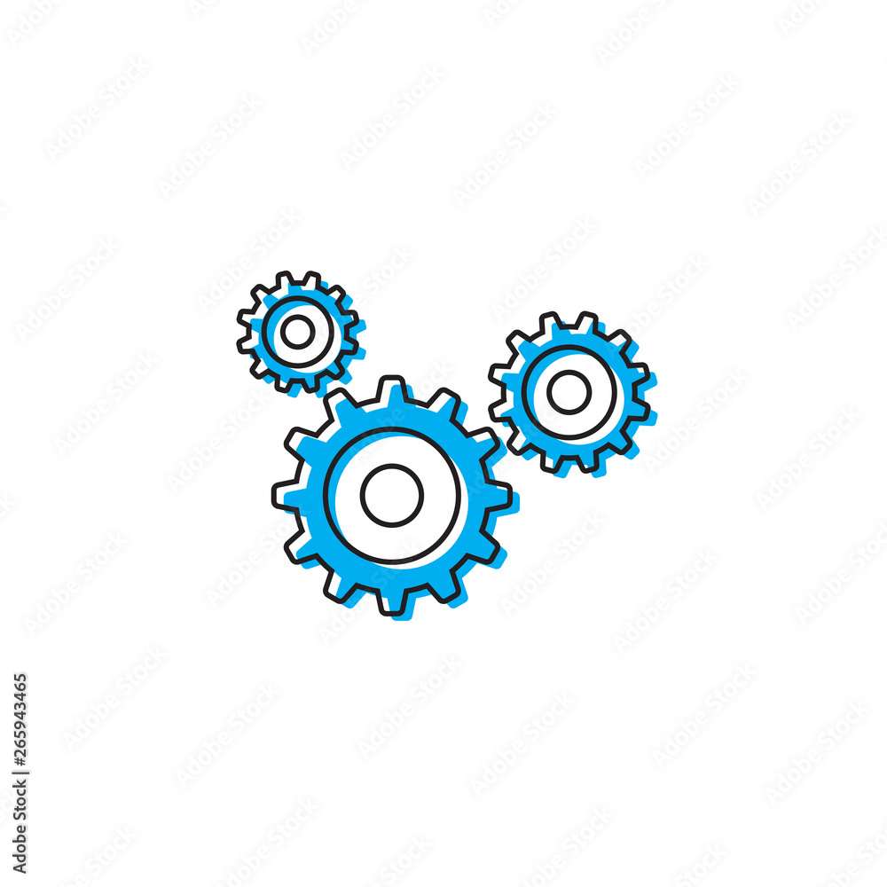 gear vector icon concept, isolated on white background