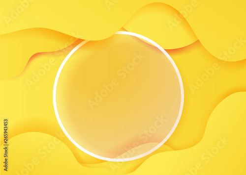 Creative fluid poster with glass transparent frame for a text