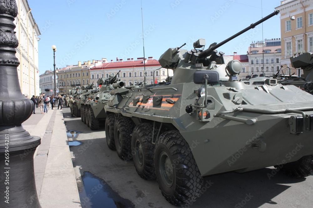 military equipment before the military parade military equipment before the military parade